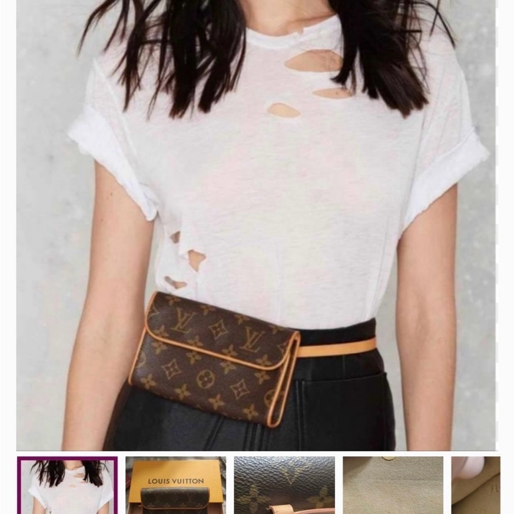 Louis Vuitton Brown and Tan Monogram Waist Bag
